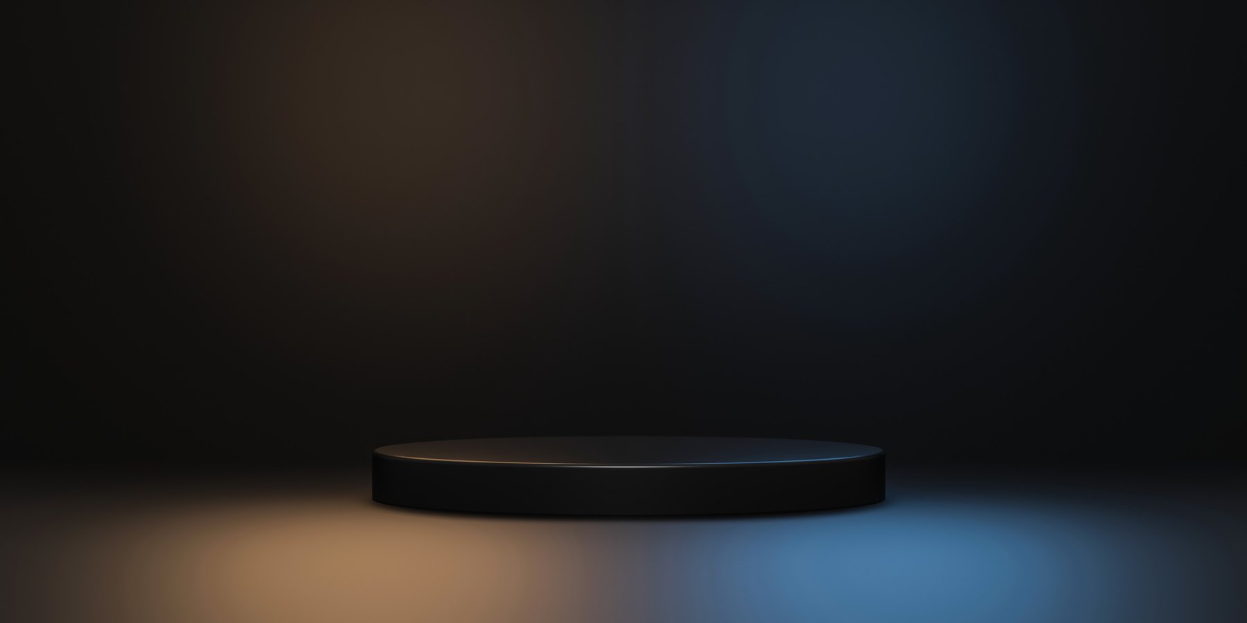 Black product background stand or podium pedestal